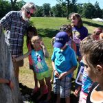 Davison Bolster tells children about Massasoit at Burr's Hill Park