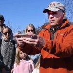 Paul Cote leads family members and Meetup group to Abram’s Rock in Swansea