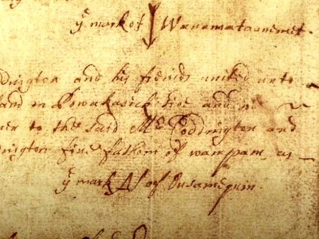 Signatures of Rhode Island’s Indigenous Leaders – Sowams Heritage Area